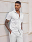 Mens Linen Shirt In White