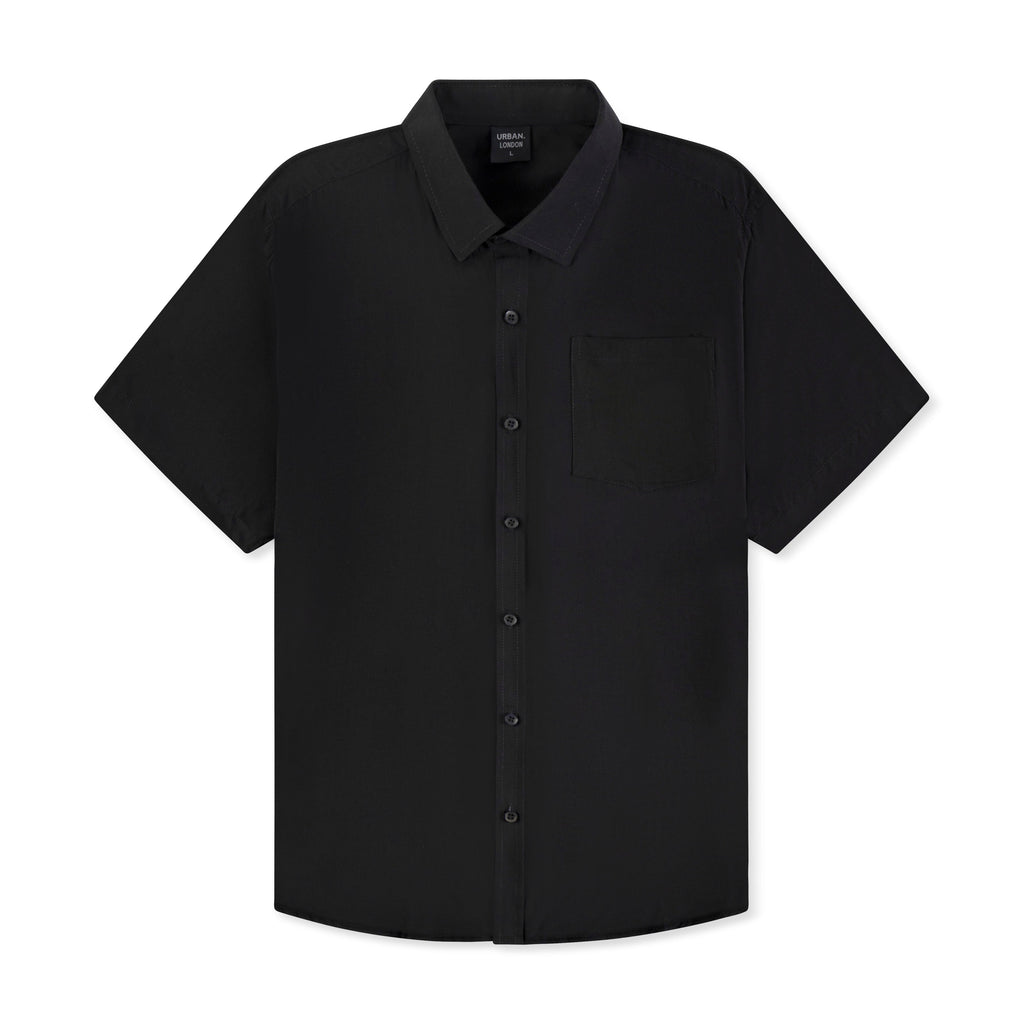 Mens Linen Shirt In Black