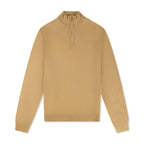 Mens Bronze Zip Neck Jumper