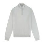 Mens Grey Zip Neck Jumper