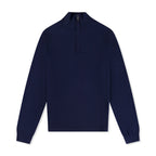 Men's Navy Zip Neck Jumper