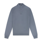Mens Charcoal Zip Neck Jumper