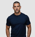 Pack Of 2 Men's Muscle Fit Navy T-Shirt