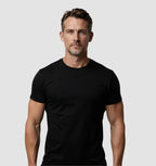Muscle Fit Rich Cotton Black T-Shirt