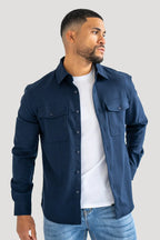 Mens Blue Premium Overshirt