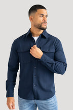 Mens Blue Premium Overshirt