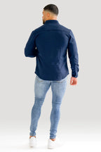 Mens Blue Premium Overshirt