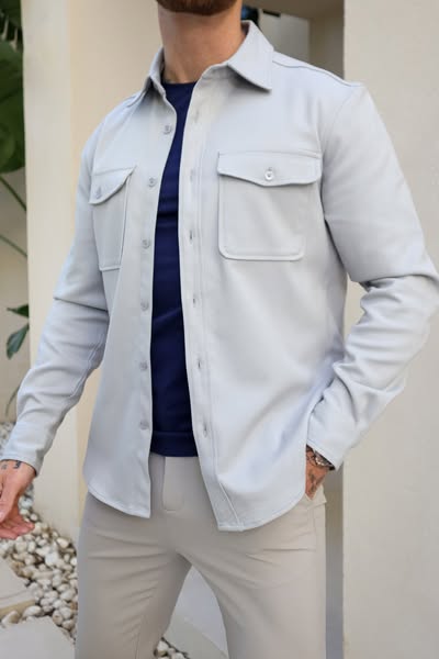Men’s Grey Premium Overshirt