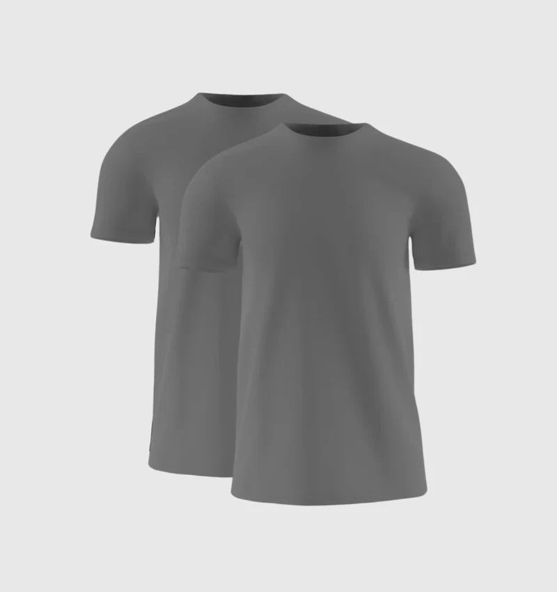 Pack Of 2 Men's Muscle Fit Grey T-Shirt