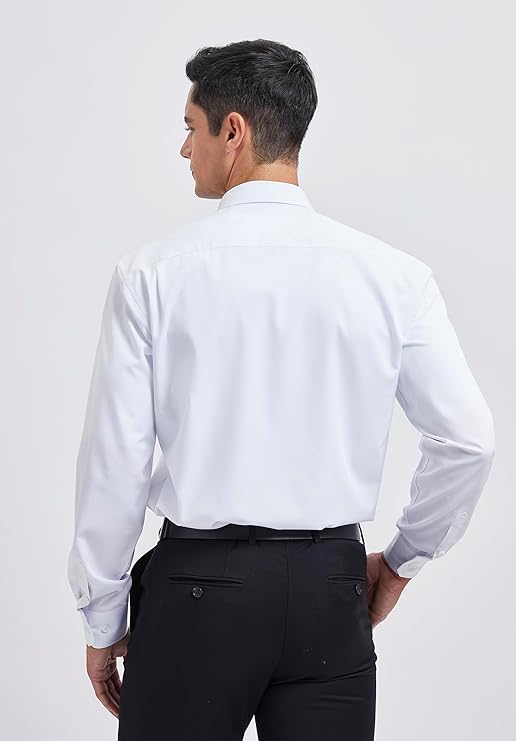 Mens Cotton Smart Casual Shirt In White Secondary image