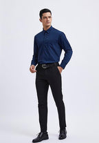 Mens Cotton Smart Casual Shirt In Navy