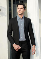 Mens Cotton Smart Casual Shirt In Grey