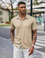 Mens Linen Shirt In Beige