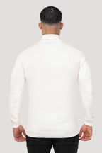 Men's Cream Full Zip Jumper