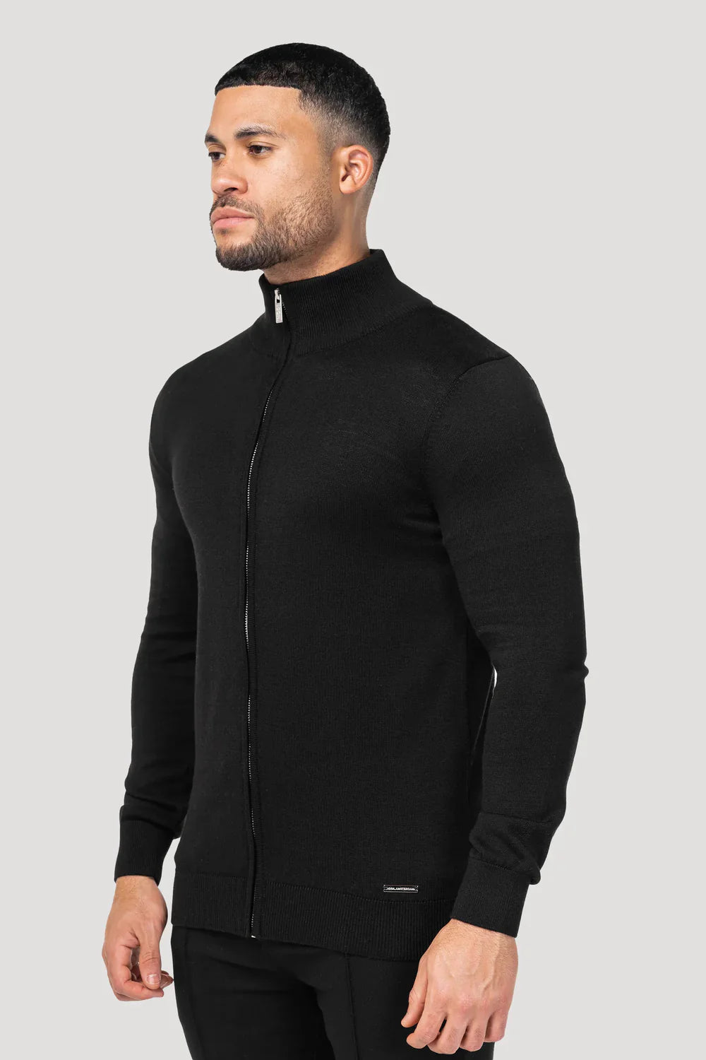 Men's Black Full Zip Jumper Secondary image