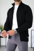 Men's Black Full Zip Jumper