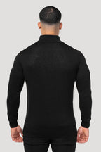 Men's Black Full Zip Jumper
