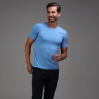 Muscle Fit Rich Cotton Blue T-Shirt
