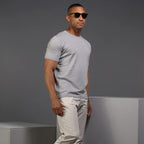 Muscle Fit Rich Cotton Grey T-Shirt