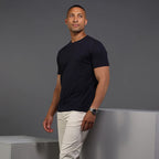 Muscle Fit Rich Cotton Navy T-Shirt