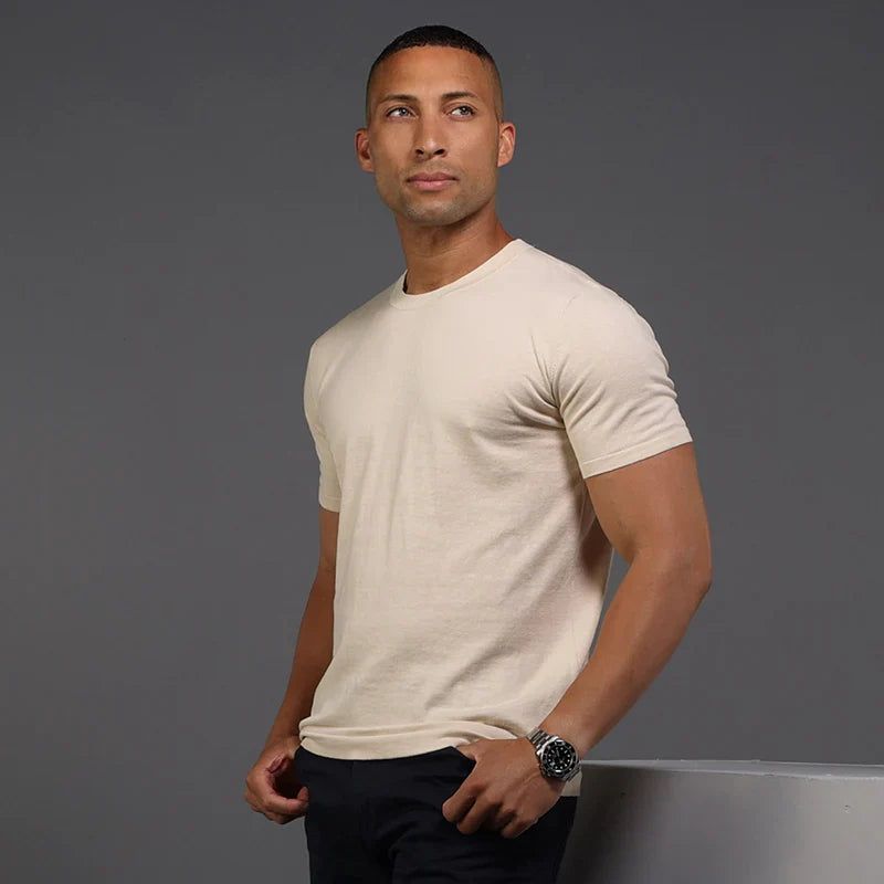 Muscle Fit Rich Cotton Stone T-Shirt Main image