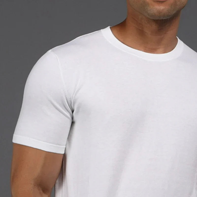 Mens Muscle Fit  White T-Shirt