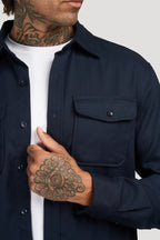 Mens Blue Premium Overshirt