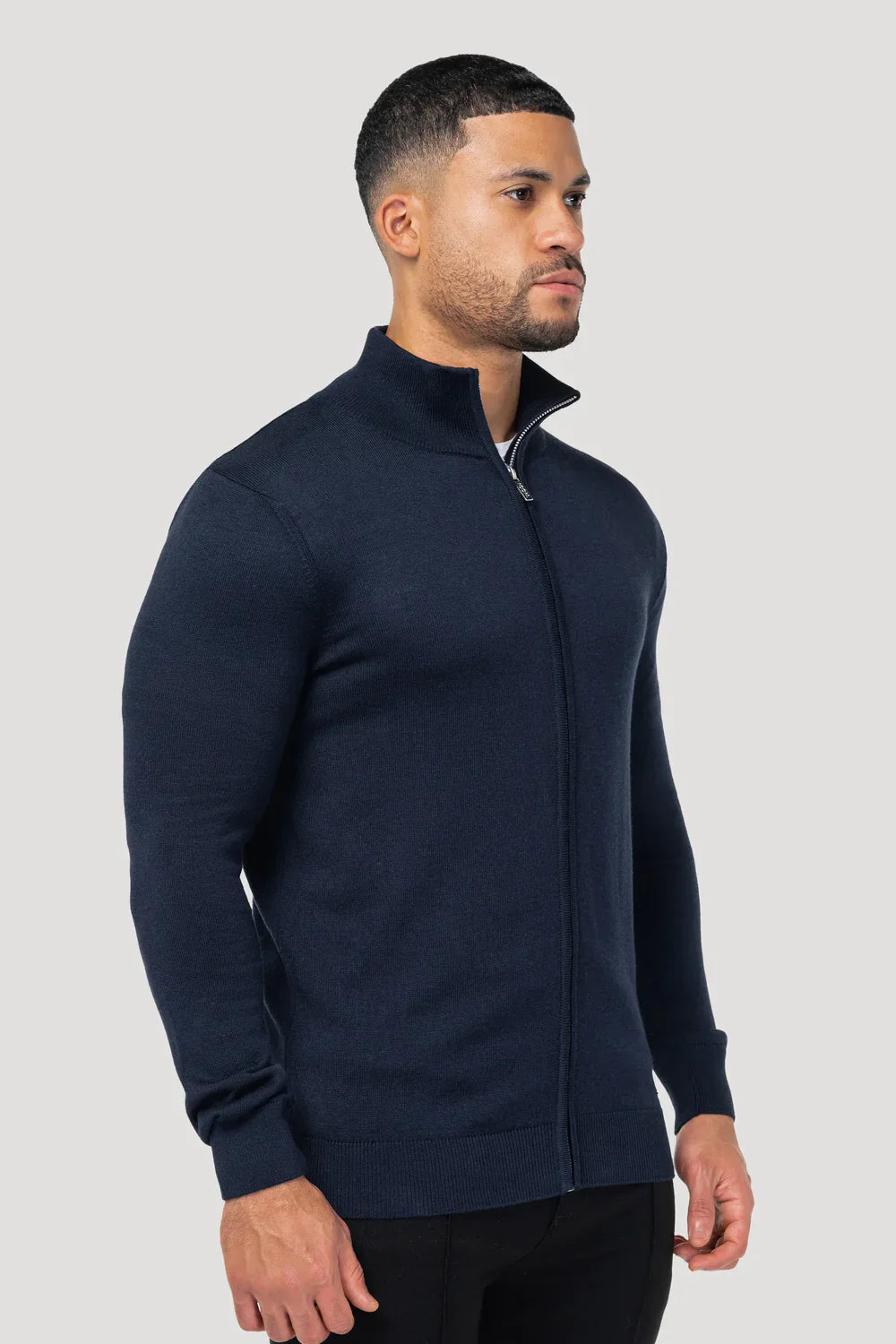 Men's Navy Full Zip Jumper