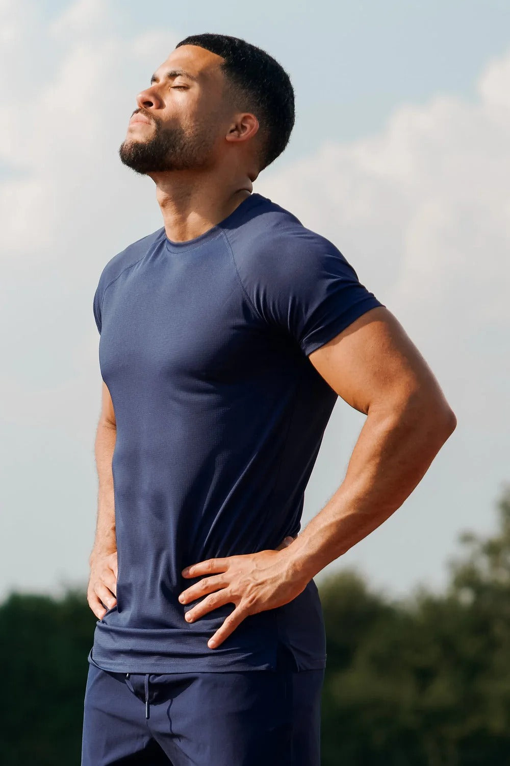 Muscle Fit Training Navy T-Shirt