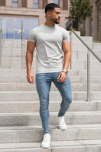 Mens Muscle Fit Grey T-Shirt