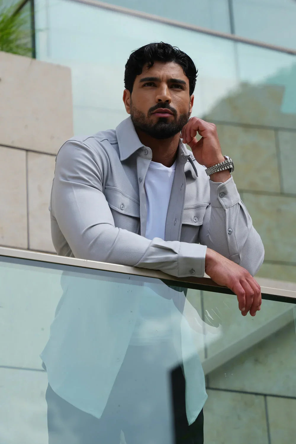 Men’s Grey Premium Overshirt