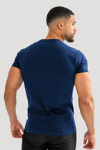 Mens Muscle Fit Navy T-Shirt