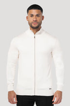 Men's Cream Full Zip Jumper