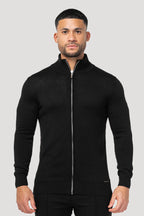 Men's Black Full Zip Jumper