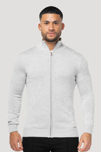 Men's Grey Full Zip Jumper