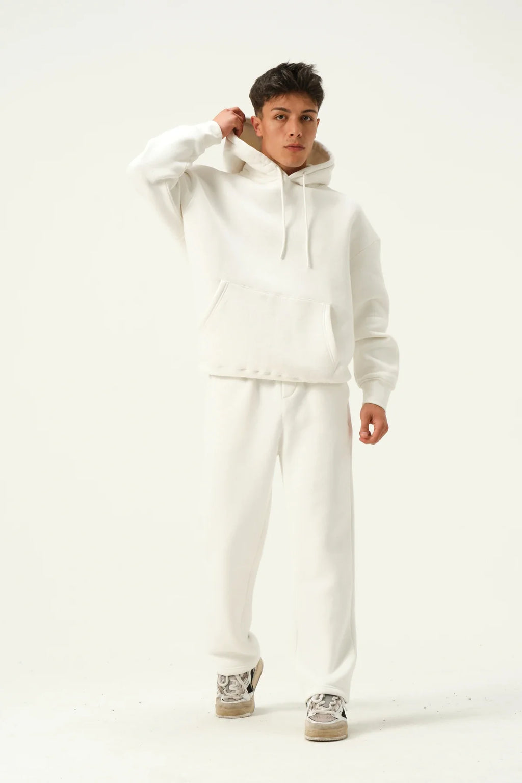 Men's Oversized Hoodie In Cream