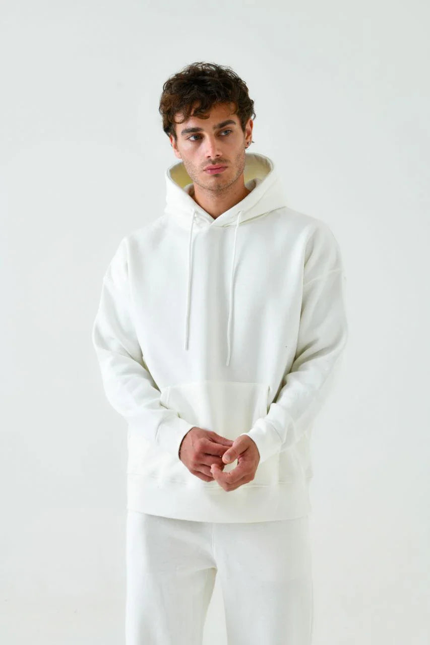 Men's Oversized Hoodie In White Main image
