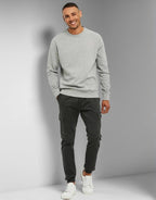 Men's Crew Neck Sweater In Grey - Urban Londonn Ltd