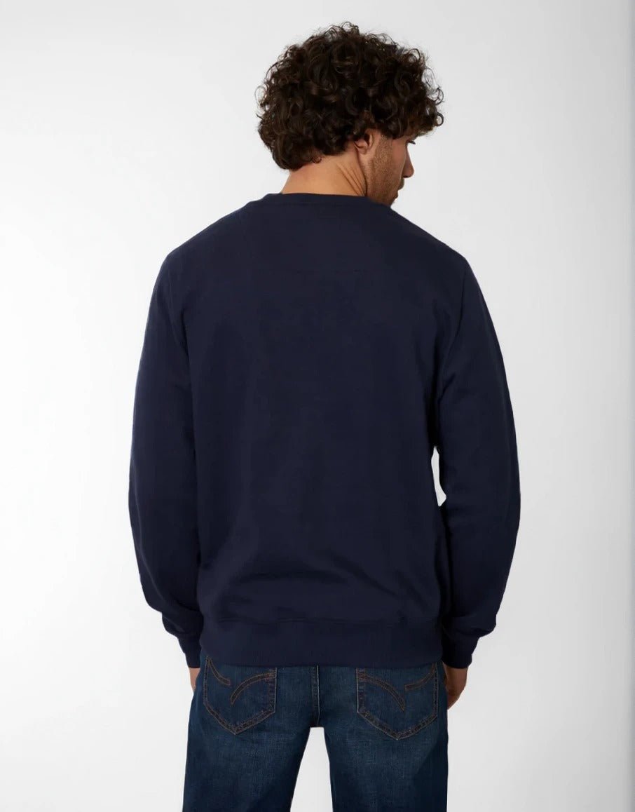 Men's Crew Neck Sweater In Navy Secondary image