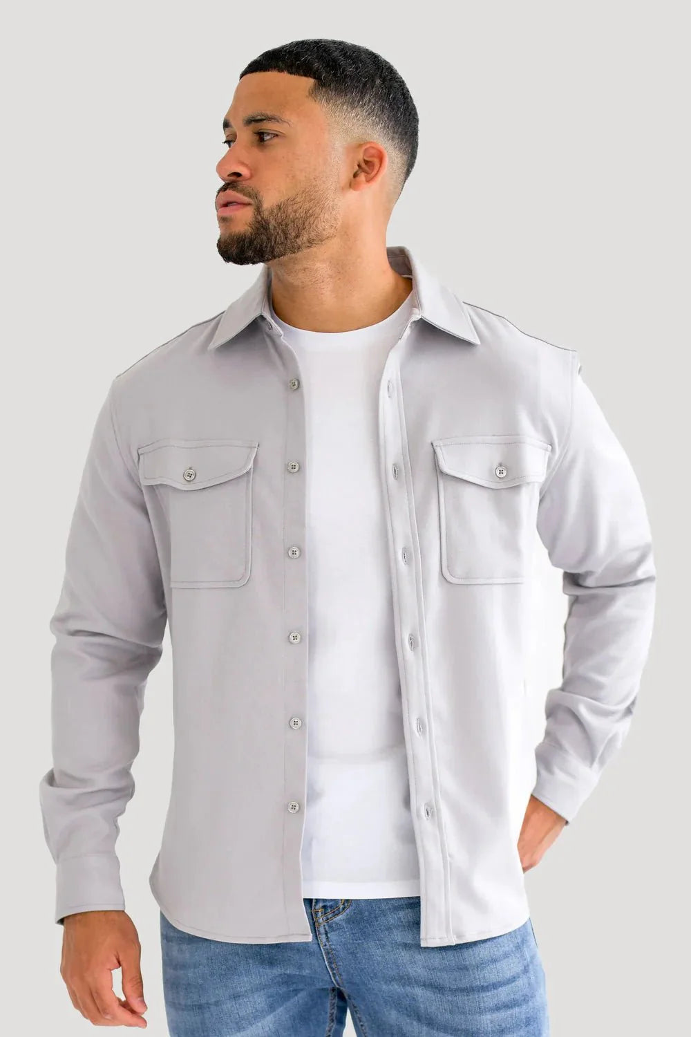 Men’s Grey Premium Overshirt Main image