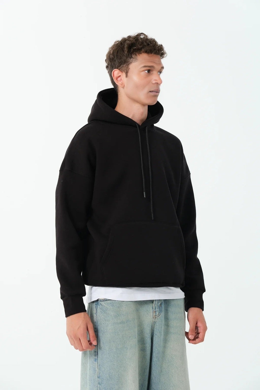Men's Oversized Hoodie In Black - Urban Londonn Ltd