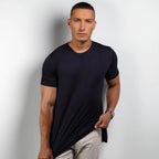 Muscle Fit Rich Cotton Navy T-Shirt - Urban Londonn Ltd